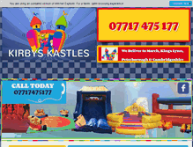 Tablet Screenshot of kirbyskastles.com